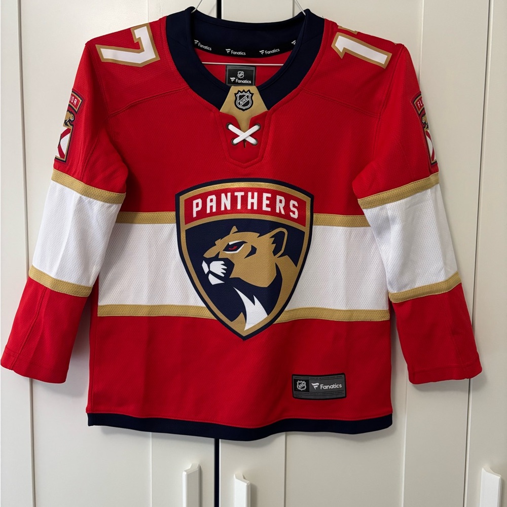 Youth Fanatics Red and White Panthers Jersey